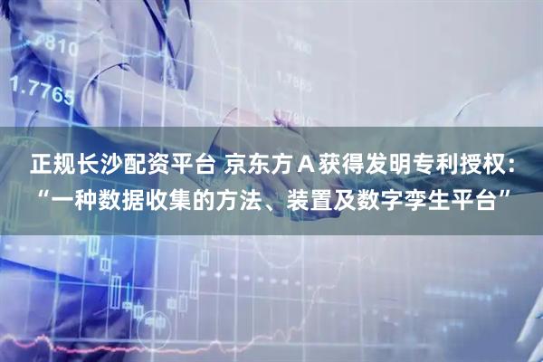 正规长沙配资平台 京东方Ａ获得发明专利授权：“一种数据收集的方法、装置及数字孪生平台”
